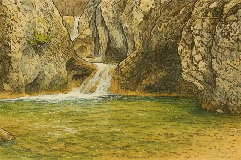 Река в горах Крыма ущелье эрозия работа воды