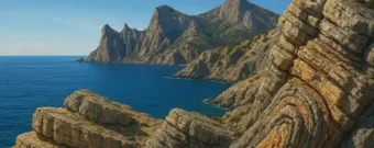 Геологическая история Крыма горные породы слоистые обнажения скалы море