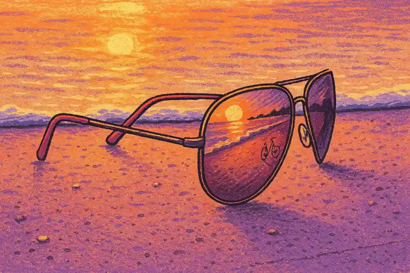 Солнцезащитные очки на пляже защита глаз от ультрафиолета