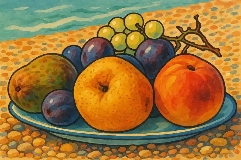 Крымские фрукты виноград и инжир на рынке