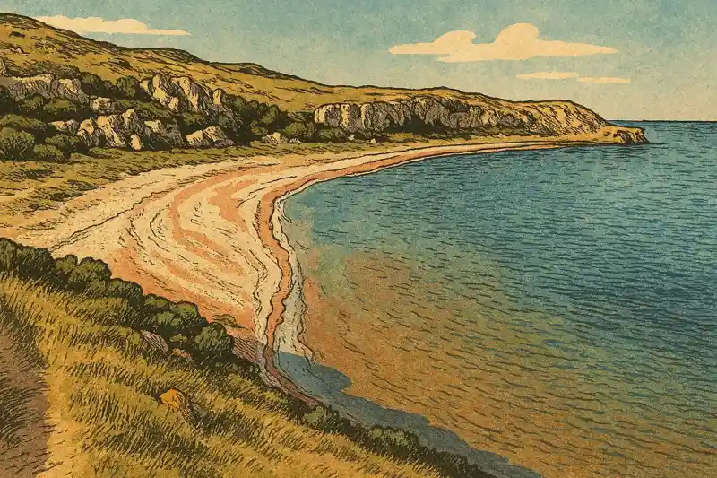 Пляж в Крыму общий вид Южный берег