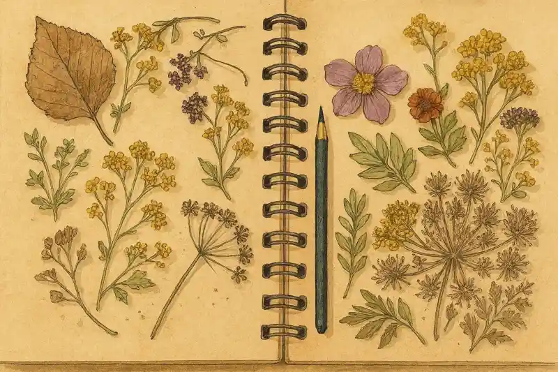 Сбор растений для гербария в Крыму школьники