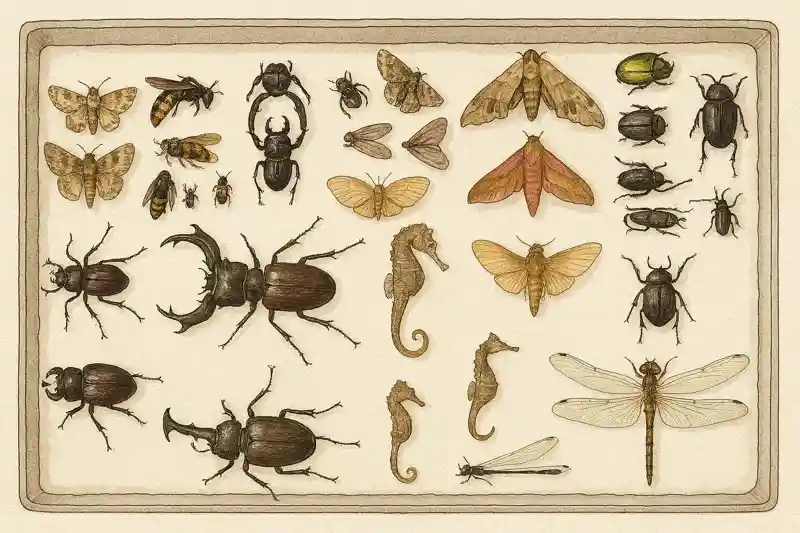 Коллекция насекомых бабочка в коробке энтомология