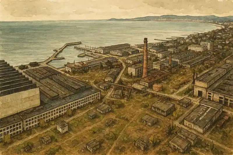 Промышленное предприятие рядом с морем загрязнение курорта Крым