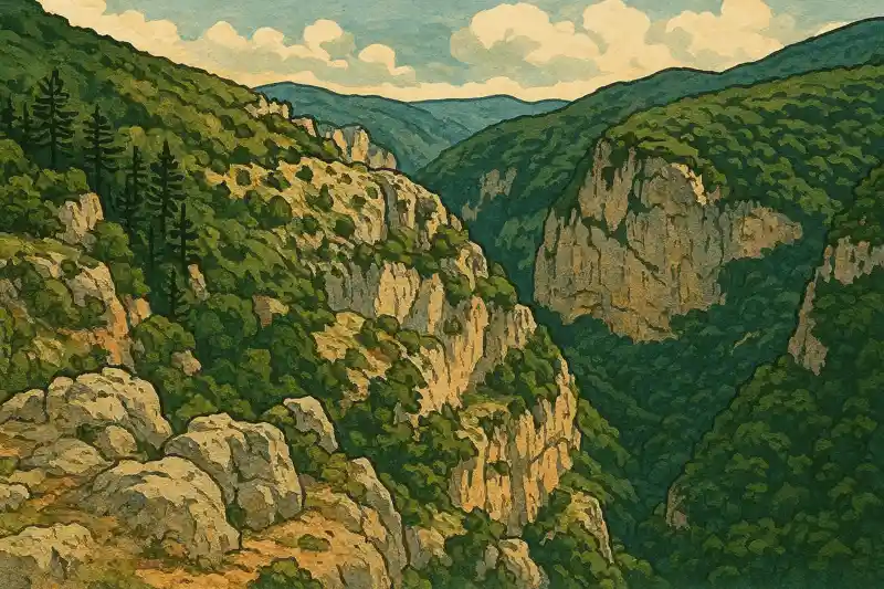 Большой каньон Крыма глубина 320 метров ущелье