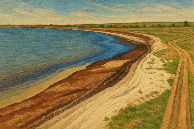 Сиваш Гнилое море мелководный залив место стоянки журавлей