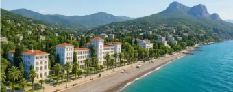Алушта ворота Южного берега Крыма панорама города море горы