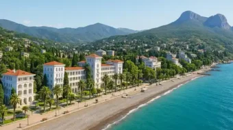 Алушта ворота Южного берега Крыма панорама города море горы