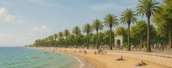 Главное богатство Евпатории пляж Лазурный климат море песок