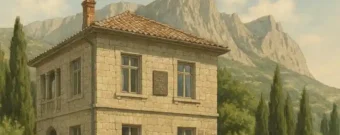 Алупка дом Никольской где жили мать и сестра Ленина мемориальная доска