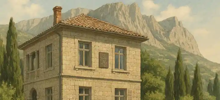 Алупка дом Никольской где жили мать и сестра Ленина мемориальная доска