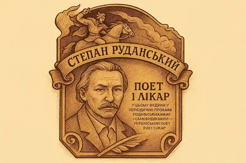 Мемориальная доска Степану Руданскому на доме улица Игнатенко 18 в Ялте