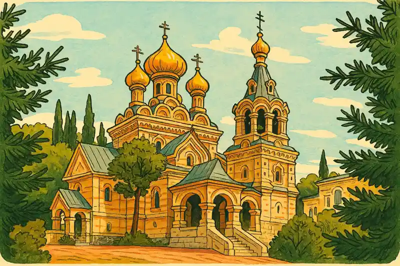 Собор Александра Невского в Ялте достопримечательность рядом с домом Руданского