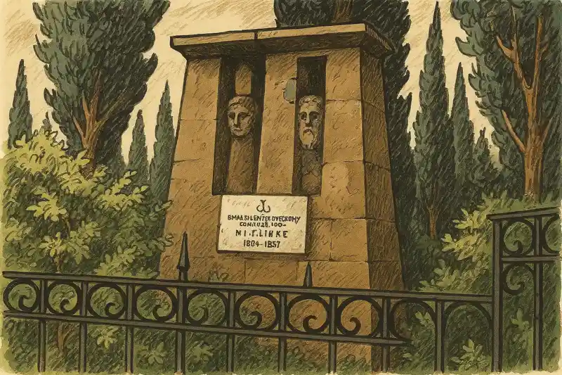 Могила Василия Калинникова на Поликуровском кладбище в Ялте