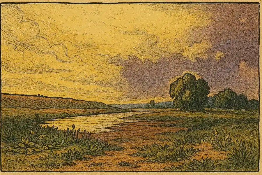 Шедевр Васильева, написанный в Ялте по воспоминаниям о родной северной природе. Картина пронизана тоской по родине и считается одним из лучших произведений русского реалистического пейзажа